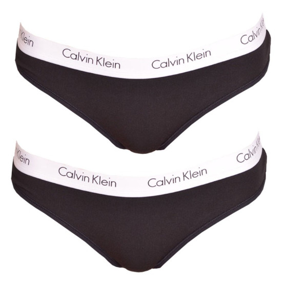 2PACK ženske tange Calvin Klein crno (QD3583E-001)