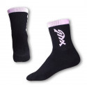 Čarape Styx klasična crna s ružičastim slovima (H224)