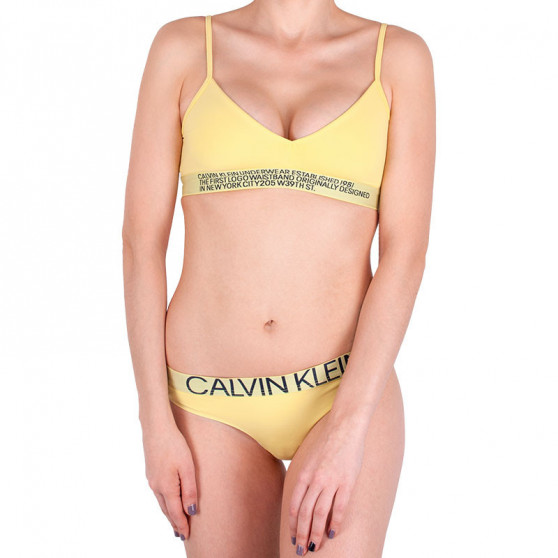 Ženske tange Calvin Klein žuta boja (QF5184E-HZY)