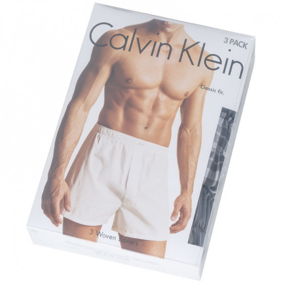 3PACK muške bokserice Calvin Klein klasični fit raznobojni (U1732A-GGM)