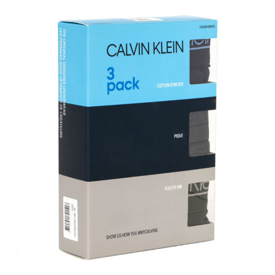 3PACK muške bokserice Calvin Klein višebojan (NB2008A-NXB)