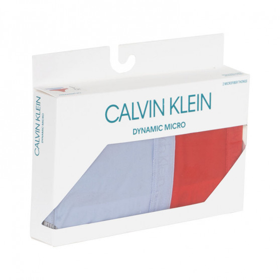 2PACK ženske tange Calvin Klein višebojan (QD3695E-XCC)