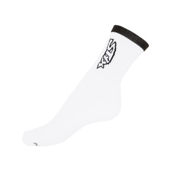 Čarape Styx klasična bijela s crnim slovima (H261)