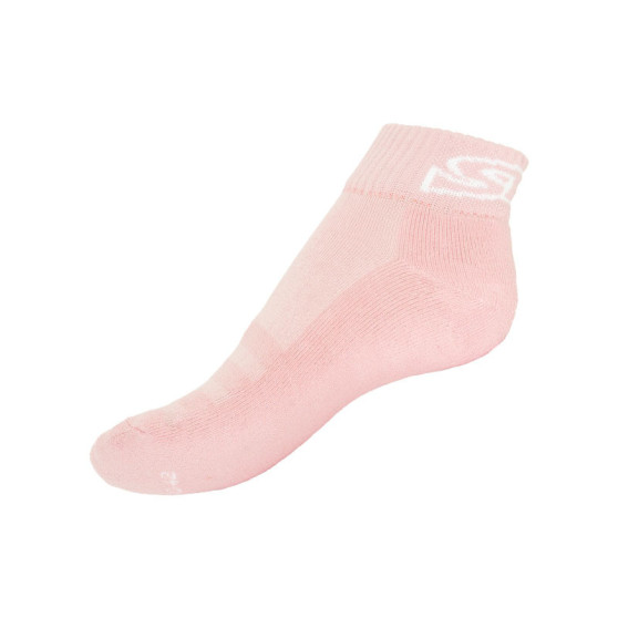 Čarape Styx prikladno ružičasto s bijelim natpisom (H274)