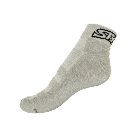 Čarape Styx fit siva s crnim slovima (H273)