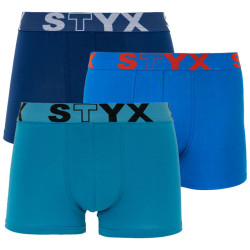 3PACK muške bokserice Styx sportska guma plava (G9676869)