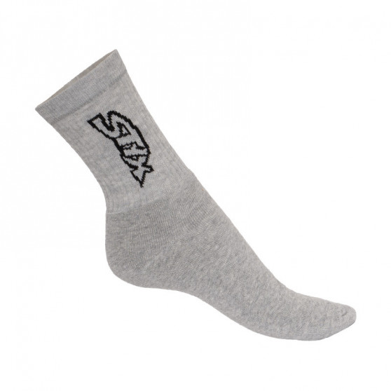 Čarape Styx klasična siva s crnim slovima (H268)