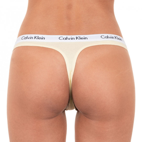 3PACK ženske tange Calvin Klein višebojan (QD3587E-OPB)