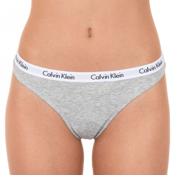 3PACK ženske tange Calvin Klein višebojan (QD3587E-OPB)