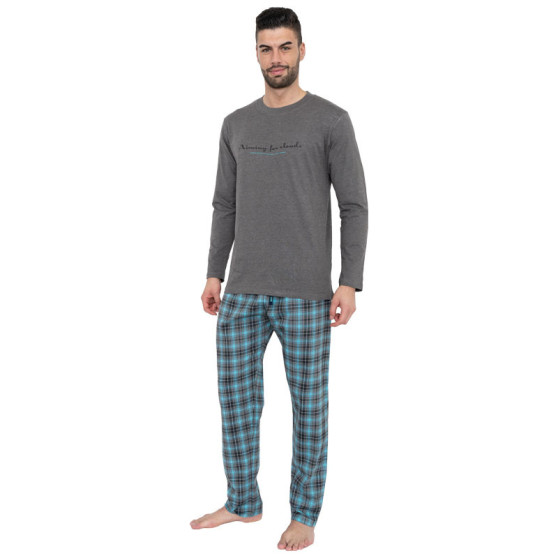 Muška pidžama Gino sivo plava (79075)