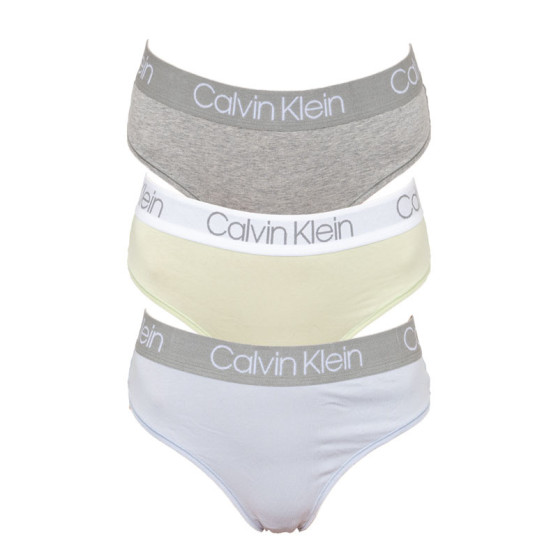 3PACK ženske tange Calvin Klein višebojan (QD3757E-IOB)