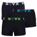 3PACK muške bokserice Styx višebojna sportska guma oversize (R9606162)