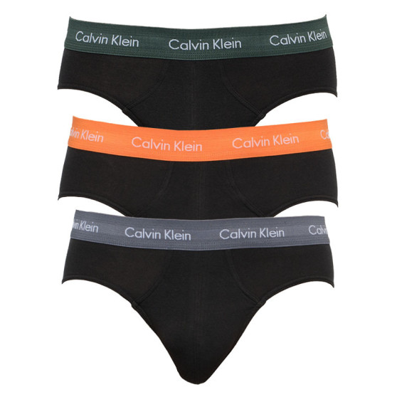 3PACK muške slip gaće Calvin Klein crno (U2661G-ORA)