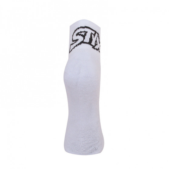 Čarape Styx gležanj bijeli s crnim logom (HK1061)