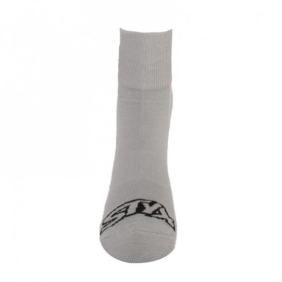 Čarape Styx gležanj siva s crnim logom (HK1062)