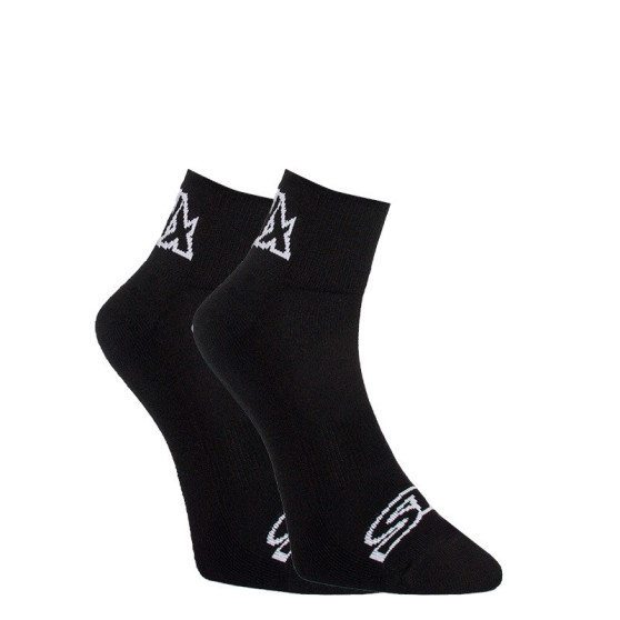 Čarape Styx crni gležanj s bijelim logom (HK960)