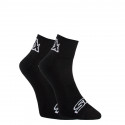 Čarape Styx crni gležanj s bijelim logom (HK960)