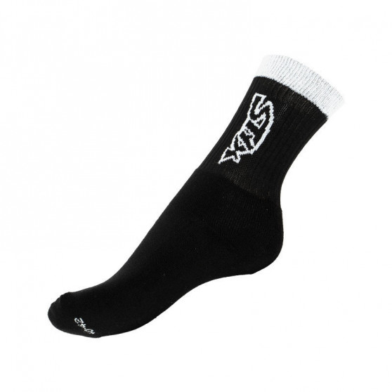 5PACK čarape Styx visoka crna s bijelim slovima (H26262626262)