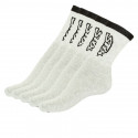 5PACK čarape Styx visoka siva s crnim slovima (H26363636363)