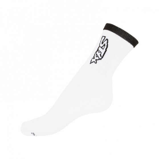 5PACK čarape Styx visoka bijela s crnim slovima (H26161616161)