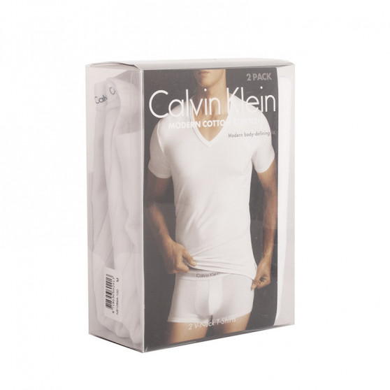 2PACK Muška majica kratkih rukava Calvin Klein bijela (NB1089A-100)
