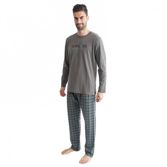 Muška pidžama Gino tamno siva (79095)