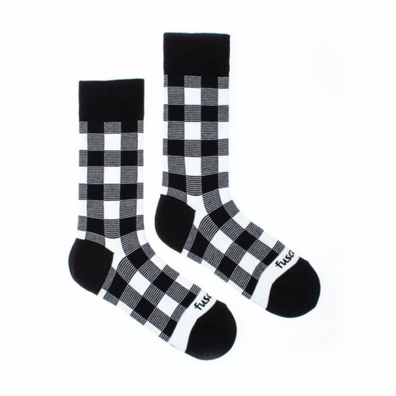Sretne čarape Fusakle provjeri crno bijelo (--0937)