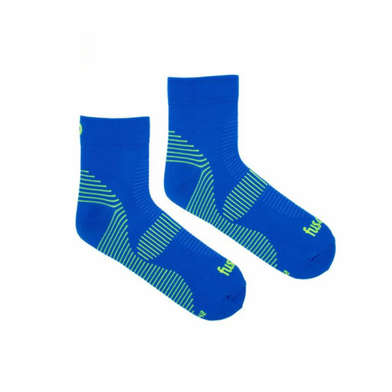 Vesele sportske kompresijske čarape Fusakle gležanj plavi (--0766)