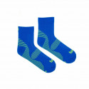 Vesele sportske kompresijske čarape Fusakle gležanj plavi (--0766)