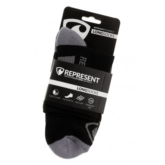 Čarape Represent jednostavno logo crni
