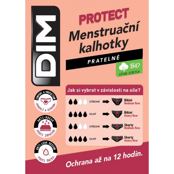 Žensko donje rublje DIM menstrualno crno (D0AYB-0HZ)