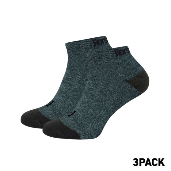 3PACK čarape Horsefeathers rapid premium tamno siva (AA1078C)