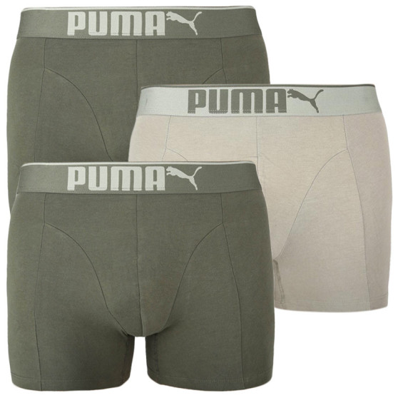 3PACK muške bokserice Puma kaki (100000896 006)