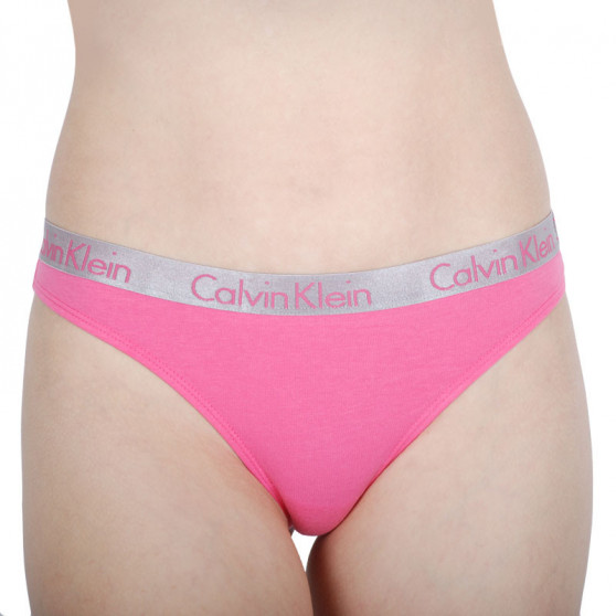 3PACK ženske tange Calvin Klein višebojan (QD3560E-M8C)