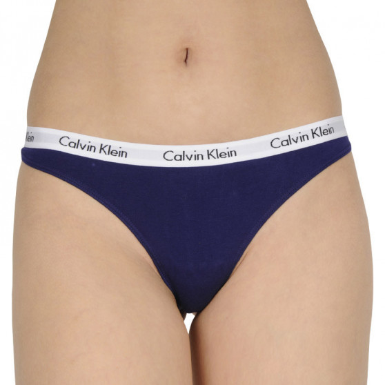 3PACK ženske tange Calvin Klein višebojan (QD3587E-T7V)