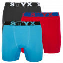 3PACK muške funkcionalne boksačice Styx višebojan (W9606569)