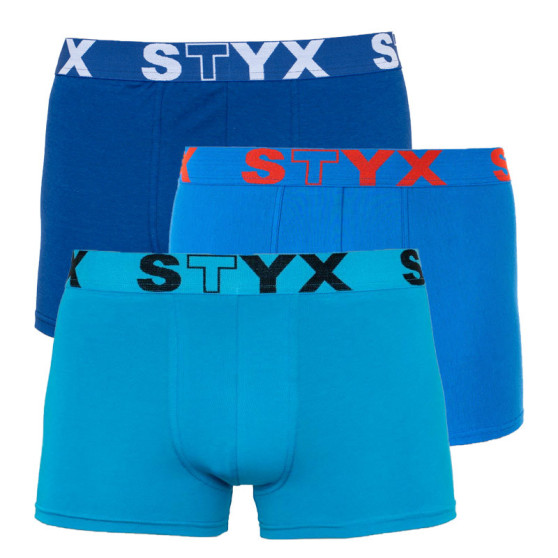 3PACK muške bokserice Styx sportska guma oversized plava (R9676869)