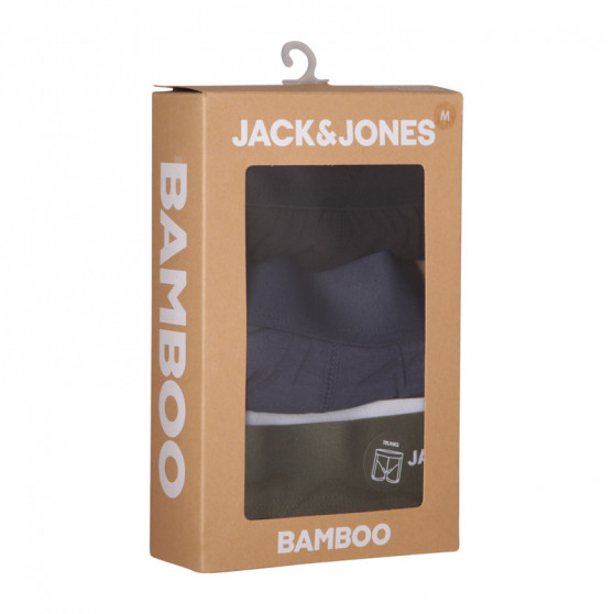 3PACK muške bokserice Jack and Jones bambus raznobojan (12198852 - Forest night/black)