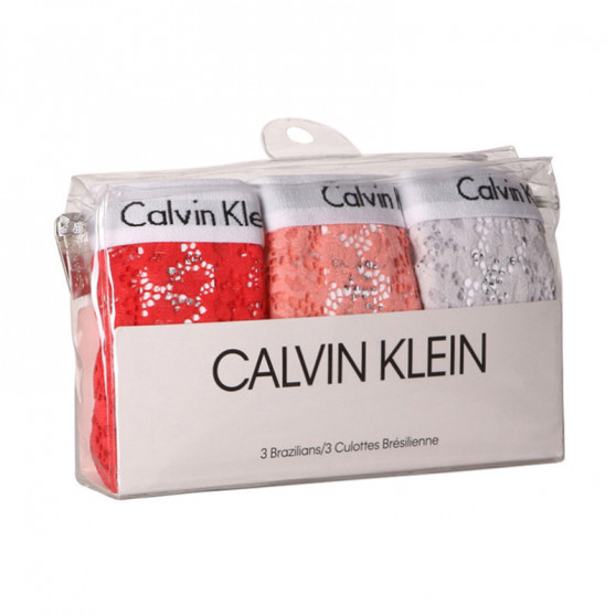 3PACK Brazilske gaćice Calvin Klein višebojan (QD3925E-W5F)