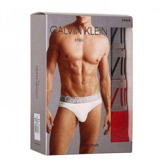 3PACK muške slip gaće Calvin Klein višebojan (NB2452A-W2G)