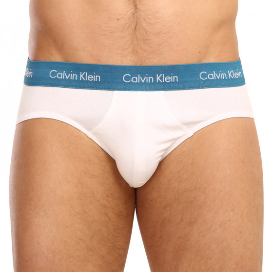 3PACK muške slip gaće Calvin Klein bijela (U2661G-1TS)