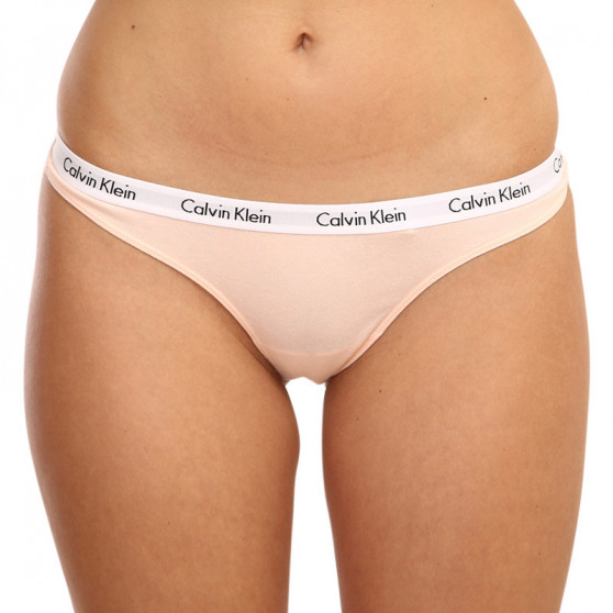 3PACK ženske tange Calvin Klein višebojan (QD3587E-13X)