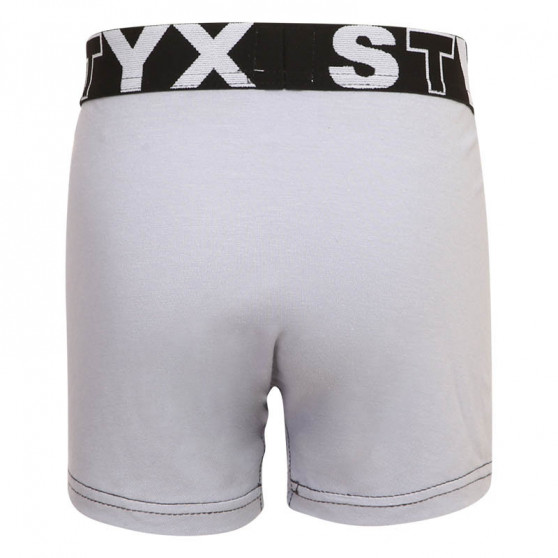 Dječje bokserice Styx svijetlo siva sportska guma (GJ1067)