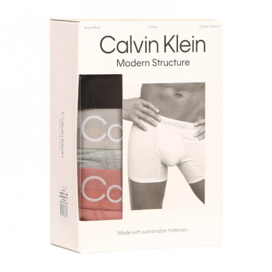 3PACK muške bokserice Calvin Klein višebojan (NB2971A-1RM)
