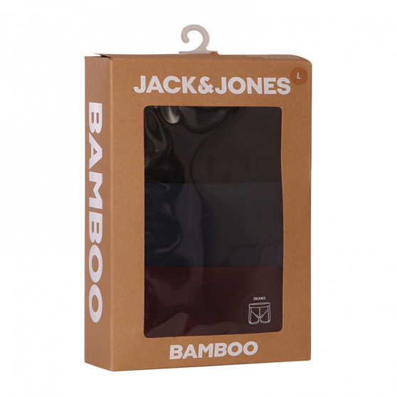 3PACK muške bokserice Jack and Jones bambus raznobojan (12198852 - Port royale/Black)
