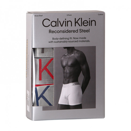3PACK muške bokserice Calvin Klein višebojan (NB3131A-109)