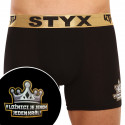 Muške bokserice Styx / KTV duga sportska guma crna - zlatna guma (UTZK960)