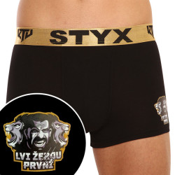 Muške bokserice Styx / KTV sportska guma crna - zlatna guma (GTZL960)