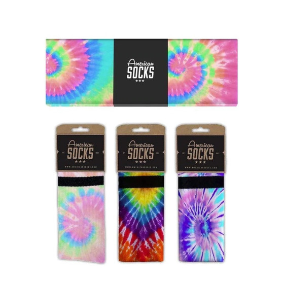 3PACK čarape American Socks Tie Dye u poklon kutiji (ASB012)