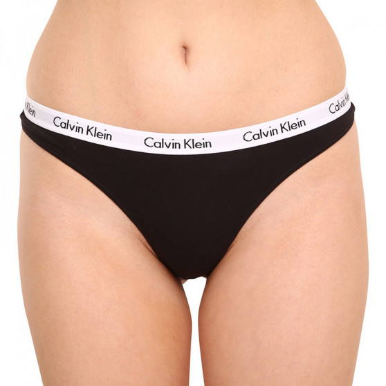 3PACK ženske tange Calvin Klein višebojan (QD3587E-1CX)